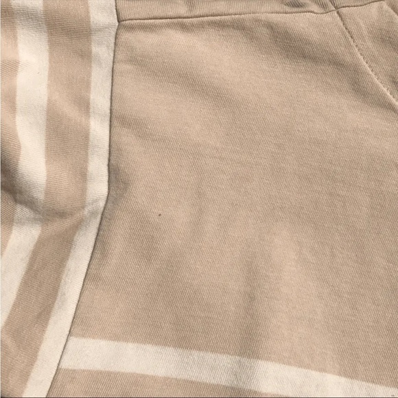 J Crew Tan & Cream Striped Long Sleeve Cotton Crewneck - Picture 3 of 5